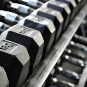 Weight equipment in fitness center at Harbourtowne at Countrywoods Weight equipment in fitness center at Harbourtowne at Countrywoods