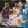 Lifestyle photo of men grilling outside